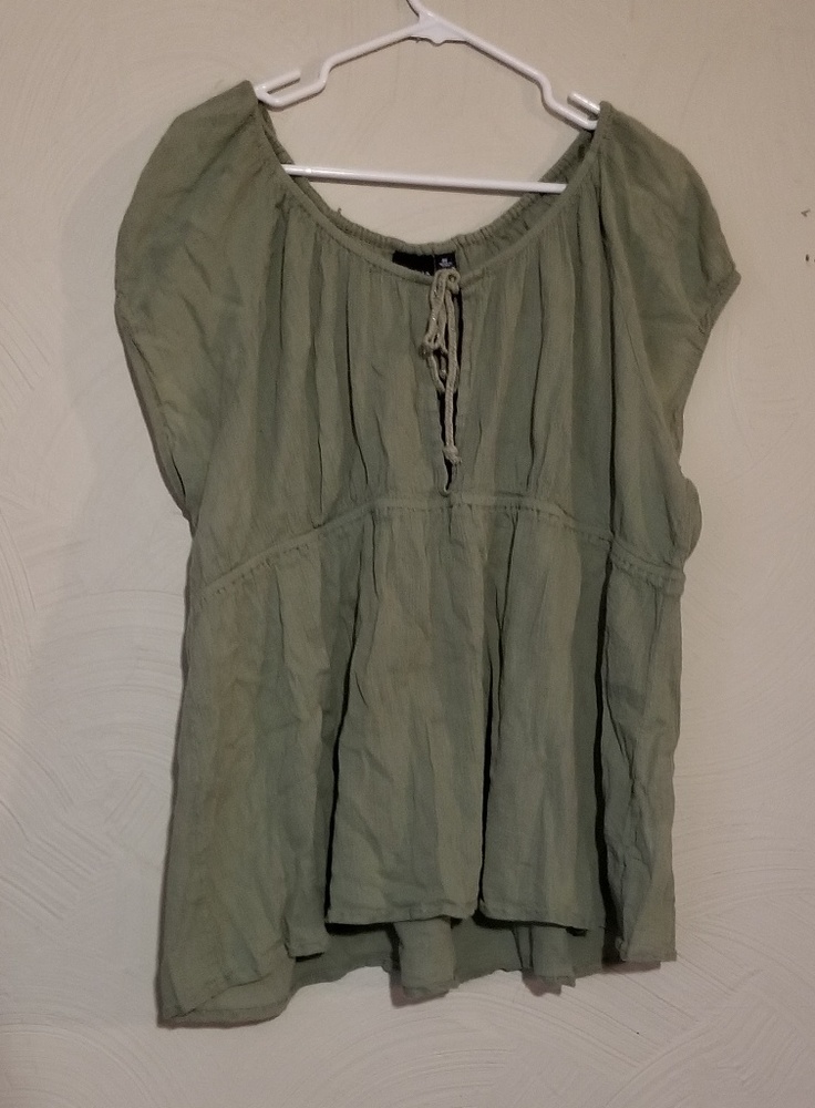 Green blouse